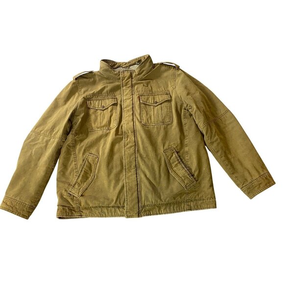 Levi's Other - Levis Mens Sherpa Lined Cotton Jacket Olive Drab Khaki XXL